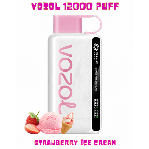 Vozol 12000 Strawberry İce Cream